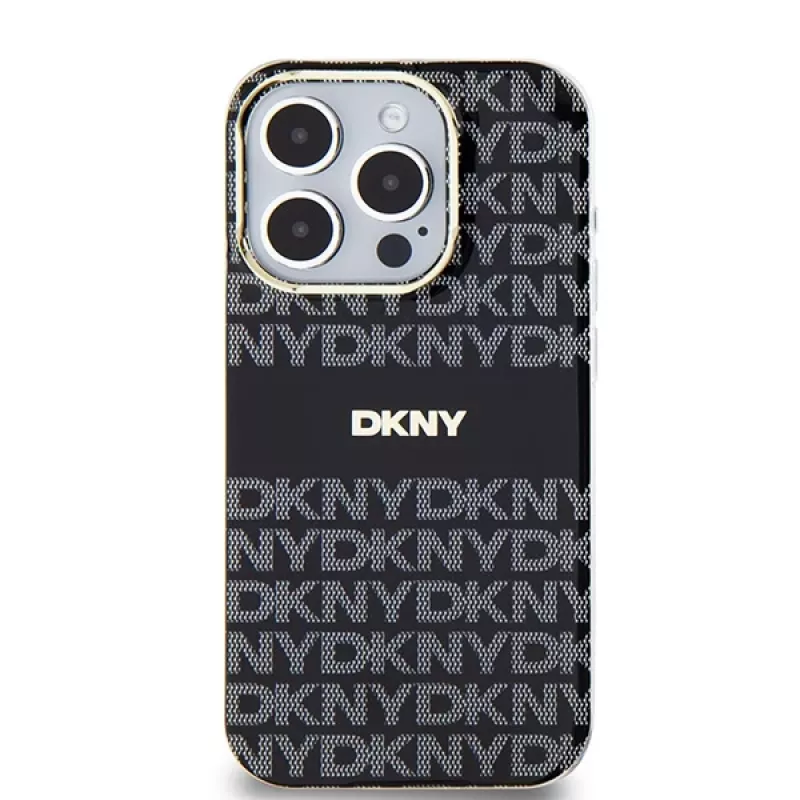 DKNY DKHMP15LHRHSEK Hardcase für Apple iPhone 15 Pro 6,1 inch Schwarz Mono & Stripe MagSafe