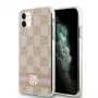 DKNY DKHMN61HCPTSP Hard Case für iPhone 11 / XR 6,1 inch Pink Checkered Mono Pattern & Printed Stripes MagSafe