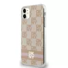 DKNY DKHMN61HCPTSP Hard Case für iPhone 11 / XR 6,1 inch Pink Checkered Mono Pattern & Printed Stripes MagSafe