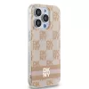 DKNY DKHMP13XHCPTSP Hard Case für Apple iPhone 13 Pro Max 6,7 inch Pink Checkered Mono Pattern & Printed Stripes MagSafe
