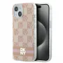 DKNY DKHMP15SHCPTSP Hardcase für iPhone 15 / 14 / 13 6,1 inch Pink Checkered Mono Pattern & Printed Stripes MagSafe