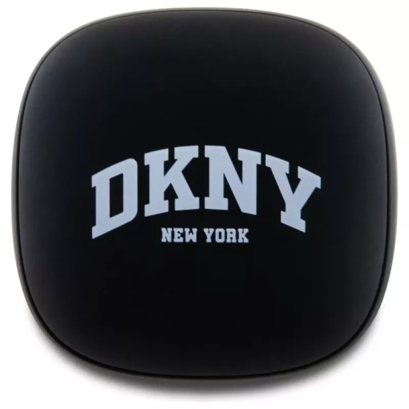 DKNY DKTWS3DNYAK Bluetooth-TWS-In-Ear-Kopfhörer mit Ladeetui, Gummi-Matt-Finish, Schwarz