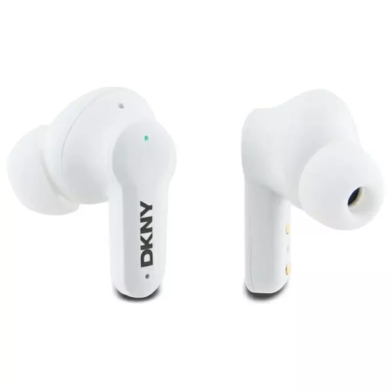 DKNY DKTWS3DNYAK Bluetooth-TWS-In-Ear-Kopfhörer mit Ladeetui, Gummi-Matt-Finish, Schwarz