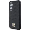 DKNY DKHMS24MPSHRPSK S24+ S926 Black Hardcase Leather Pattern Metal Logo MagSafe für Samsung Galaxy S24+