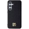 DKNY DKHMS24MPSHRPSK S24+ S926 Black Hardcase Leather Pattern Metal Logo MagSafe für Samsung Galaxy S24+