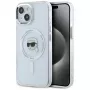 KARL LAGERFELD IML Metal Karl Head MagSafe Case für Apple iPhone 15 Plus Weiß
