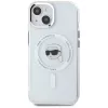 KARL LAGERFELD IML Metal Karl Head MagSafe Case für Apple iPhone 15 Plus Weiß