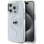 KARL LAGERFELD IML Metal Karl Head MagSafe Case für Apple iPhone 15 Pro, Weiß