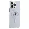 Karl Lagerfeld KLHMP13XHLSCHH iPhone 13 Pro Max 6,7 inch Weiße Hardcase IML Metal Choupette Head MagSafe