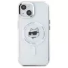 Karl Lagerfeld KLHMP15MHLSCHH Hardcase für Apple iPhone 15 Plus 6,7 inch Weiß IML Metal Choupette Head MagSafe