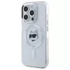 Karl Lagerfeld KLHMP15LHLSCHH iPhone 15 Pro 6.1 Hardcase IML Metal Choupette Head MagSafe White