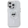 Karl Lagerfeld KLHMP15LHLSCHH iPhone 15 Pro 6.1 Hardcase IML Metal Choupette Head MagSafe White