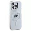 Karl Lagerfeld KLHMP15XHLSCHH Hardcase IML Metal Choupette Head MagSafe für iPhone 15 Pro Max 6,7 inch Weiß