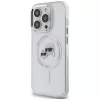 Karl Lagerfeld KLHMP14LHLSKCH iPhone 14 Pro 6.1 Hardcase IML Metal Karl & Choupette Head MagSafe White