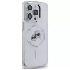 Karl Lagerfeld KLHMP14LHLSKCH iPhone 14 Pro 6.1 Hardcase IML Metal Karl & Choupette Head MagSafe White