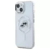 Karl Lagerfeld KLHMP15SHLSKCH Hardcase für Apple iPhone 15 6,1 inch Weiß Karl & Choupette Head MagSafe