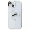 Karl Lagerfeld KLHMP15SHLSKCH Hardcase für Apple iPhone 15 6,1 inch Weiß Karl & Choupette Head MagSafe