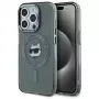 Karl Lagerfeld KLHMP15LHLSCHK iPhone 15 Pro 6.1 Hardcase IML Metal Choupette Head MagSafe Schwarz