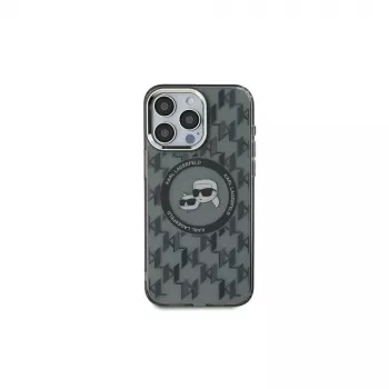 Karl Lagerfeld KLHMP15MHMCKMHK iPhone 15 Plus 6,7 inch Black IML Monogram Karl & Choupette Head MagSafe Case