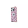 Karl Lagerfeld KLHMP15XHMCKMHP iPhone 15 Pro Max 6,7 inch Pink IML Monogram Karl & Choupette Head MagSafe Case
