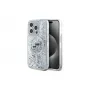 Karl Lagerfeld KLHMP15LLGKCSGH iPhone 15 Pro 6.1 Hard Case Transparent Liquid Glitter Karl & Choupette Head MagSafe