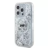 Karl Lagerfeld KLHMP15LLGKISGH iPhone 15 Pro 6,1 inch Hardcase Transparent Liquid Glitter Karl Head MagSafe
