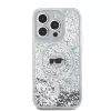 Karl Lagerfeld KLHMP15LLGKISGH iPhone 15 Pro 6,1 inch Hardcase Transparent Liquid Glitter Karl Head MagSafe