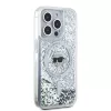 Karl Lagerfeld KLHMP15XLGKISGH iPhone 15 Pro Max 6.7 Hard Case Transparent Liquid Glitter Karl Head MagSafe