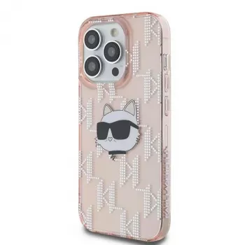 Karl Lagerfeld KLHCP14LHKLPCHP Hardcase für Apple iPhone 14 Pro 6,1 inch Pink IML Choupette Head & Monogram