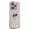 Karl Lagerfeld KLHCP14LHKLPCHP Hardcase für Apple iPhone 14 Pro 6,1 inch Pink IML Choupette Head & Monogram