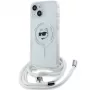 Karl Lagerfeld KLHMP13MHCCHNT iPhone 13 / 14 / 15 6.1 Hardcase Transparent IML Choupette Head & Cord Magsafe