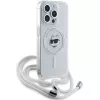Karl Lagerfeld KLHMP13XHCCHNT iPhone 13 Pro Max 6.7 Hard Case Transparent IML Choupette Head & Cord Magsafe