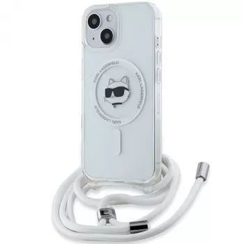 Karl Lagerfeld KLHMP14SHCCHNT iPhone 14 / 13 / 15 6.1 Hardcase Transparent IML Choupette Head & Cord Magsafe