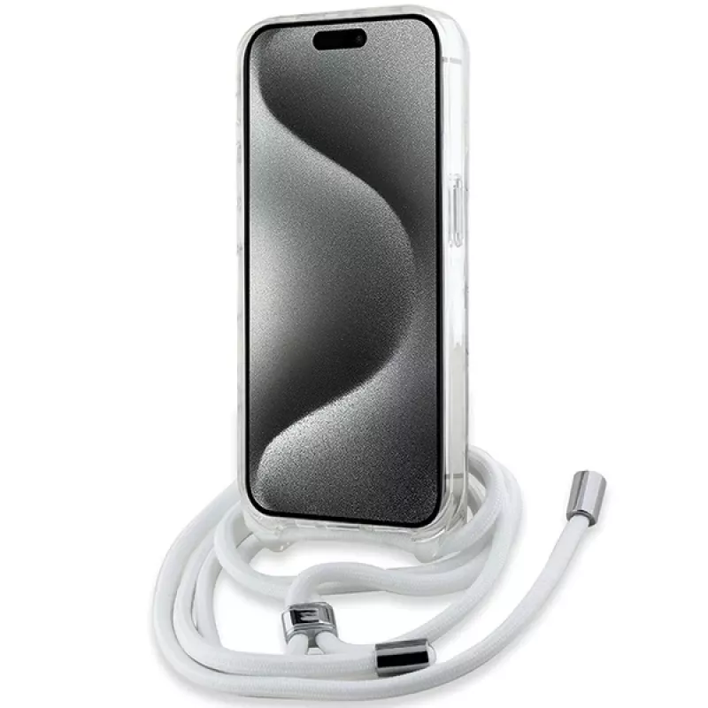 Karl Lagerfeld KF002085 iPhone 14 Pro 6,1 inch Hardcase Transparent IML Choupette Head & Cord Magsafe