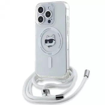 Karl Lagerfeld KLHMP15XHCCHNT Hardcase für iPhone 15 Pro Max 6,7 inch Transparent IML Choupette Head & Cord Magsafe