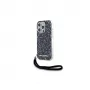 Karl Lagerfeld Zebra With Cord Rückseitenabdeckung für Apple iPhone 15 Pro Max 6,7 Lila