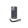 Karl Lagerfeld Zebra With Cord Rückseitenabdeckung für Apple iPhone 15 Pro Max 6,7 Lila
