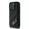 Karl Lagerfeld Quilted Signature Hard Case für iPhone 16 Pro, Schwarz