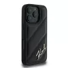 Karl Lagerfeld Quilted Signature Hard Case für iPhone 16 Pro, Schwarz