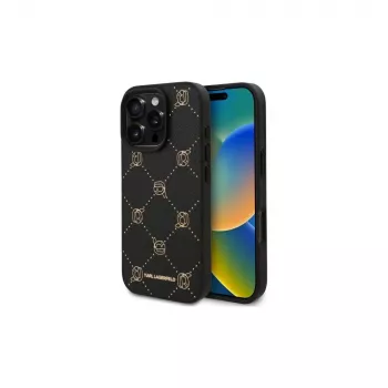 Karl Lagerfeld MagSafe Karl Head Case für iPhone 16 Pro Max (Schwarz)