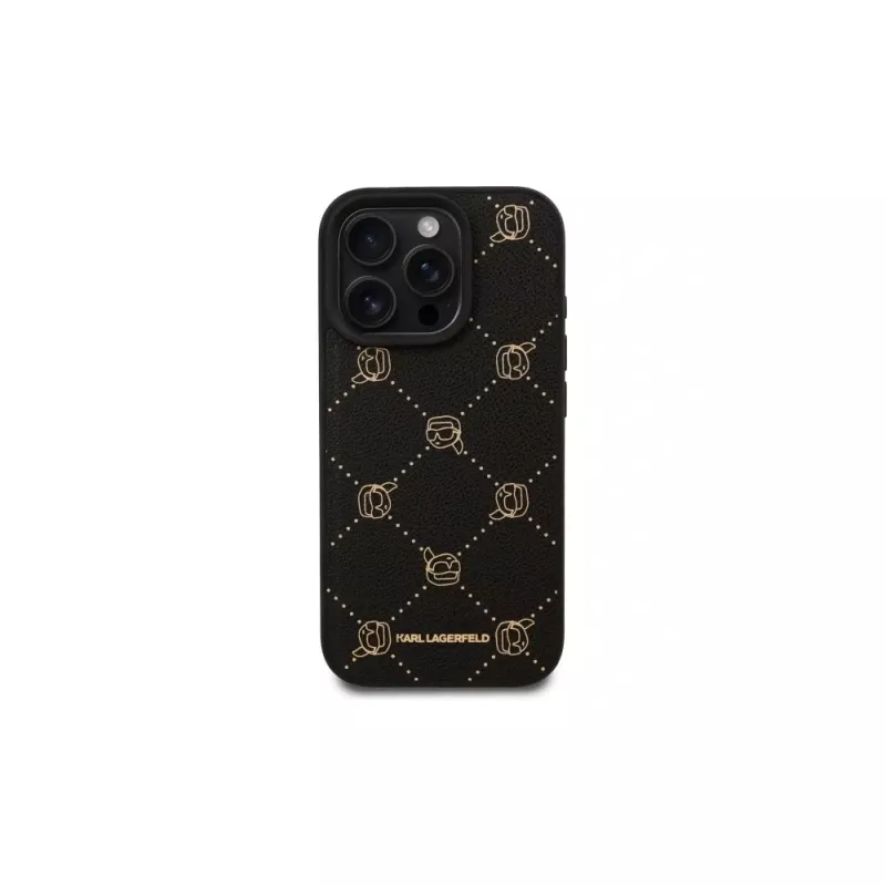 Karl Lagerfeld MagSafe Karl Head Case für iPhone 16 Pro Max (Schwarz)