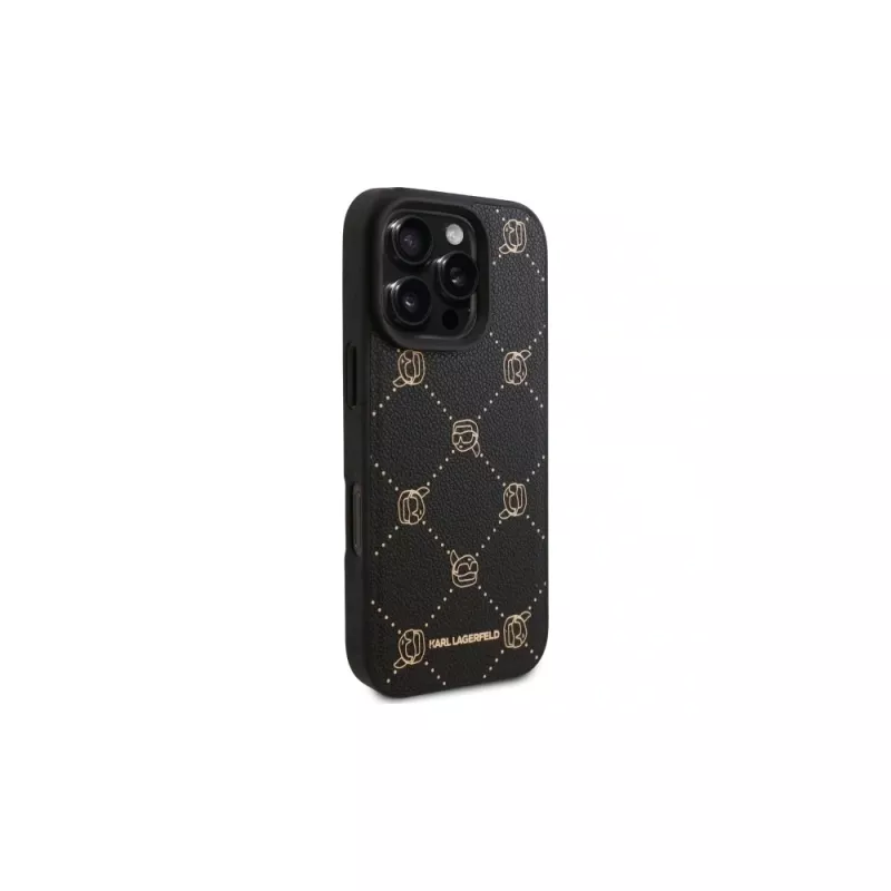 Karl Lagerfeld MagSafe Karl Head Case für iPhone 16 Pro Max (Schwarz)