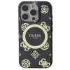 Guess GUHMP16XH4PYEEK Hardcase für iPhone 16 Pro Max 6,9 inch Schwarz Peony auf 4G Hintergrund MagSafe