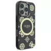 Guess GUHMP16XH4PYEEK Hardcase für iPhone 16 Pro Max 6,9 inch Schwarz Peony auf 4G Hintergrund MagSafe