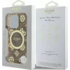 Guess GUHMP16XH4PYEEW iPhone 16 Pro Max 6,9 inch Hardcase IML Peony On 4G Background MagSafe Braun