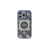 Guess GUHMP16LH4PYEEB iPhone 16 Pro 6.3 Blau Hardcase IML Peony On 4G Background MagSafe
