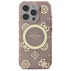 Guess GUHMP16LH4PYEEP iPhone 16 Pro 6,3 inch Pink Hardcase IML Peony On 4G Background MagSafe