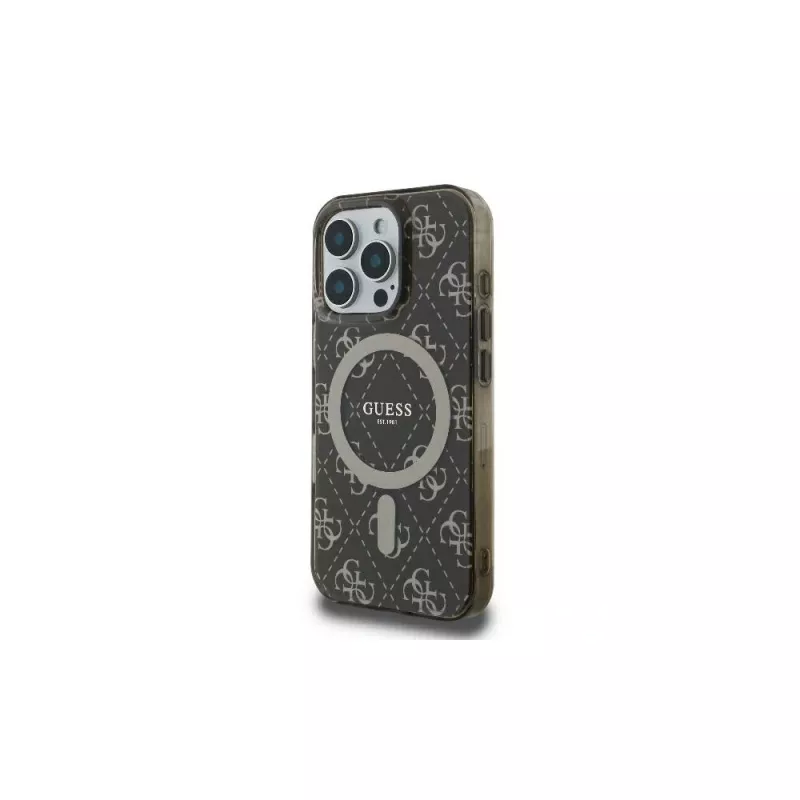 Guess GUHMP16LH4DTEW iPhone 16 Pro 6.3 Hardcase IML 4G Background MagSafe Braun