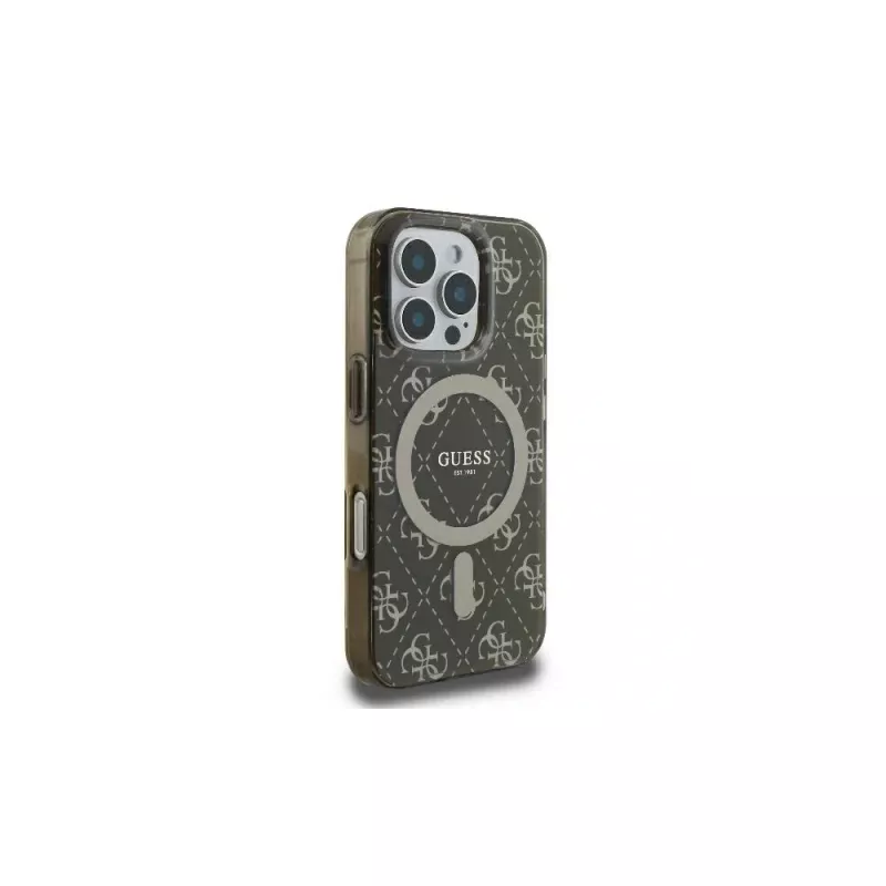 Guess GUHMP16LH4DTEW iPhone 16 Pro 6.3 Hardcase IML 4G Background MagSafe Braun