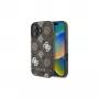 Guess Peony On 4G Background MagSafe Case für iPhone 16 (Braun)